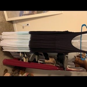 Navy to white ombré maxi dress